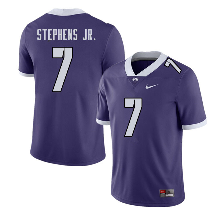 Men #7 John Stephens Jr. TCU Horned Frogs College Football Jerseys Sale-Purple - Click Image to Close